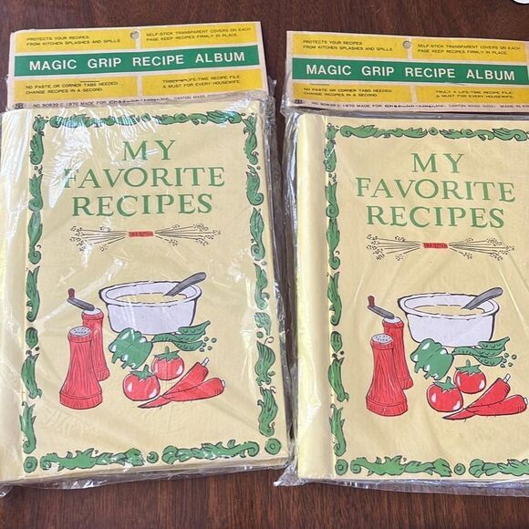 Vintage 1970 Magic Grip Recipe Album Cookbook Protector Chadwick-Miller New - Picture 1 of 4